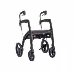 Rollz Motion 2.1 Small Matte Black Combined Rollator and Wheelchair